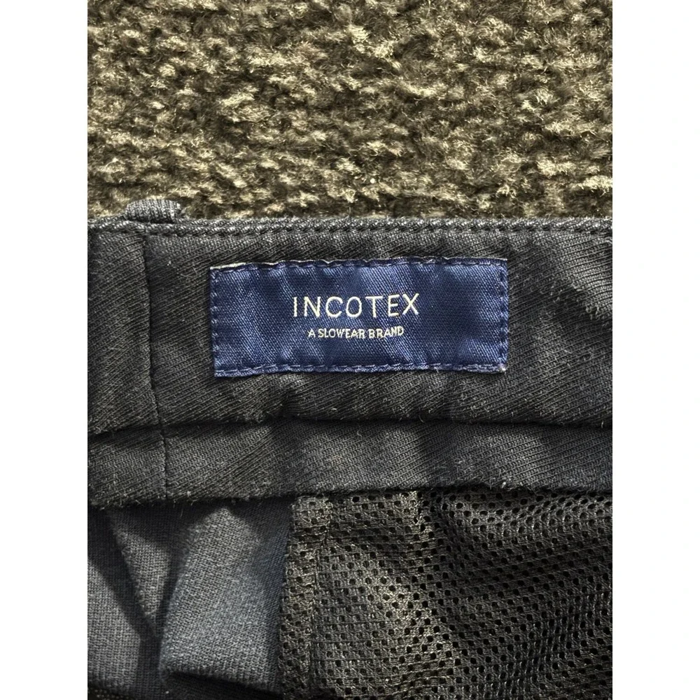 Incotex Slim Fit Pattern 30 Urban Traveller Pants Navy Blue Size‎ 54
